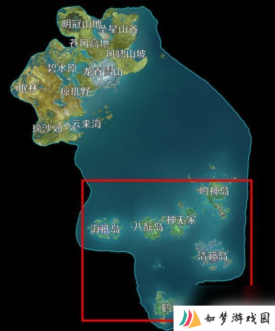 原神稻妻区域在哪里 原神稻妻区域在哪个地图